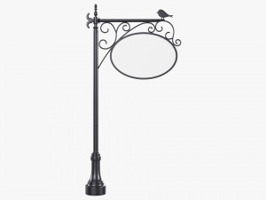 Forged Column With Hanging Board 02 Modelo 3D