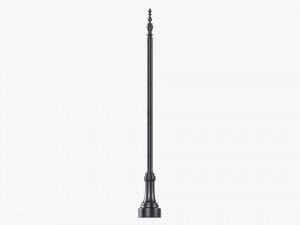 Forged Column With Hanging Board 02 3D-Modell