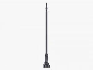 Forged Column With Hanging Board 02 3D Model