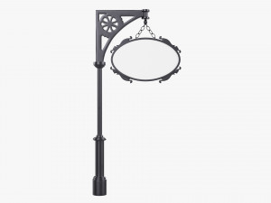 Forged Column With Hanging Board 04 Modelo 3D