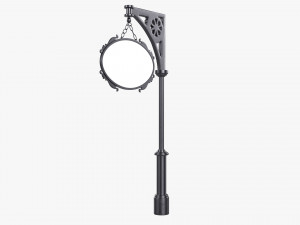 Forged Column With Hanging Board 04 Modèle 3D