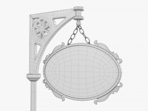 Forged Column With Hanging Board 04 Modèle 3D