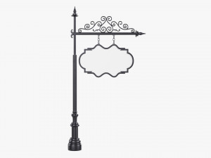 Forged Column With Hanging Board 05 Modelo 3D