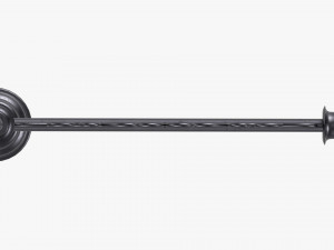 Forged Column With Hanging Board 05 3D Model