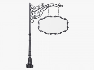 Forged Column With Hanging Board 06 Modelo 3D