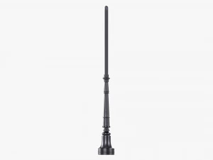 Forged Column With Hanging Board 06 3D Model
