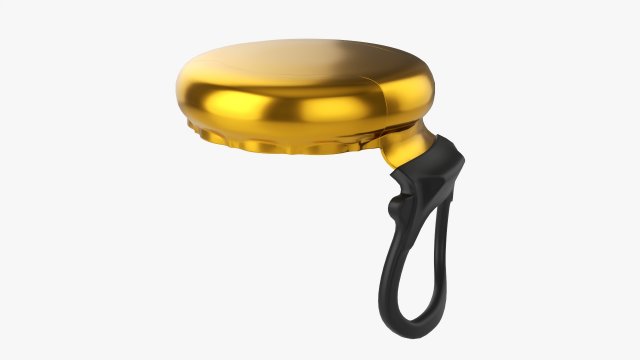 Glass Bottle Ring Pull Cap 3D Model .c4d .max .obj .3ds .fbx .stl .blend 