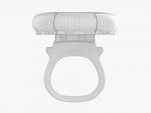 Glass Bottle Ring Pull Cap 3D Model