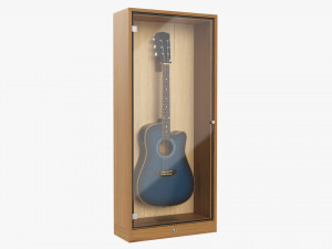 Guitar Display Cabinet Acoustic Dreadnought Guitar 3Dモデル