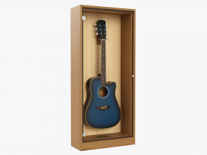 Guitar Display Cabinet Acoustic Dreadnought Guitar 3Dモデル