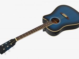 Guitar Display Cabinet Acoustic Dreadnought Guitar 3Dモデル