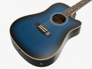 Guitar Display Cabinet Acoustic Dreadnought Guitar 3Dモデル