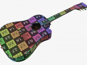 Guitar Display Cabinet Acoustic Dreadnought Guitar 3Dモデル
