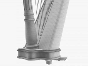 Harp 40-String 01 Modelo 3D