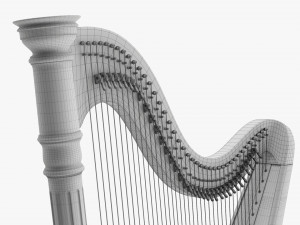 Harp 40-String 01 Modelo 3D