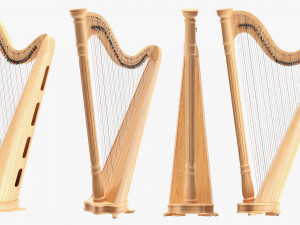 Harp 40-String 02 Modello 3D