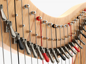 Harp 40-String 02 Modello 3D