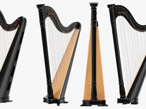 Harp 40-String 03 Modello 3D