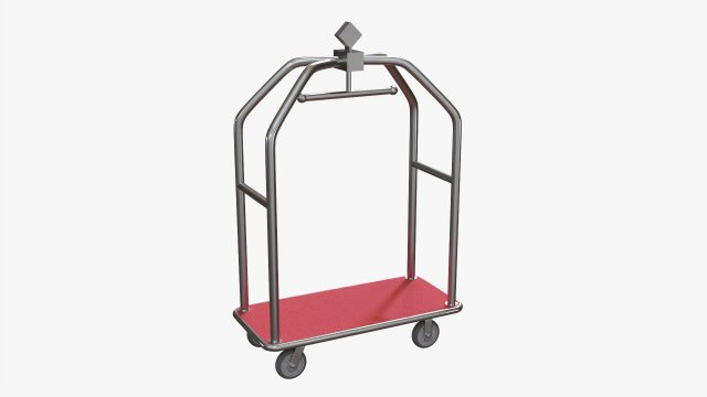 Hotel Cart 02 3D Model .c4d .max .obj .3ds .fbx .stl .blend 