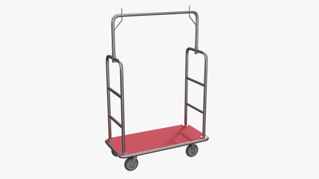 Hotel Cart 03 3D Model .c4d .max .obj .3ds .fbx .stl .blend 