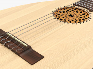 Lute String Instrument 3D Model