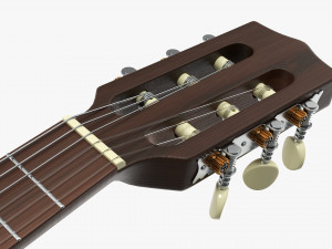 Lute String Instrument 3D Model