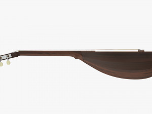 Lute String Instrument 3D Model
