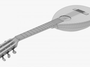 Lute String Instrument 3D Model