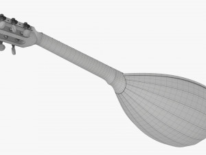 Lute String Instrument 3D Model