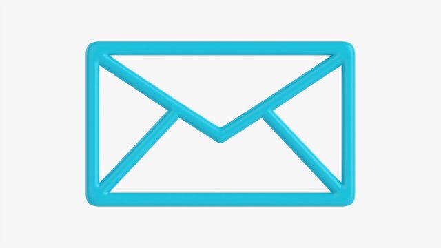 Mail Symbol Concept 3D Model .c4d .max .obj .3ds .fbx .stl .blend 