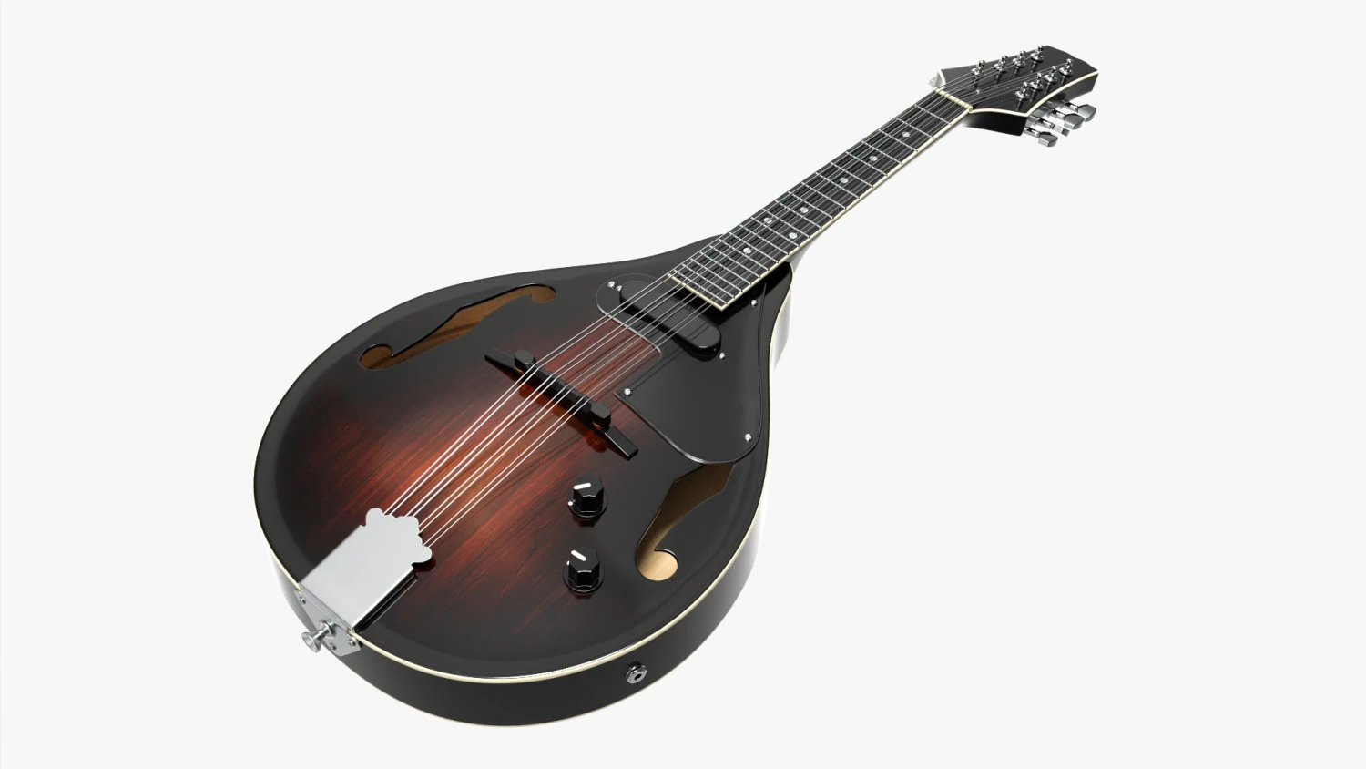 Mandolin String Instrument 3D Model .c4d .max .obj .3ds .fbx .stl .blend