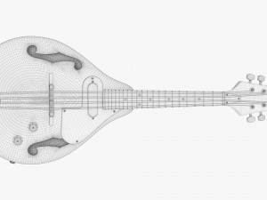 Mandolin String Instrument 3D 모델
