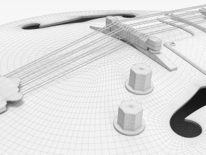 Mandolin String Instrument 3D Model