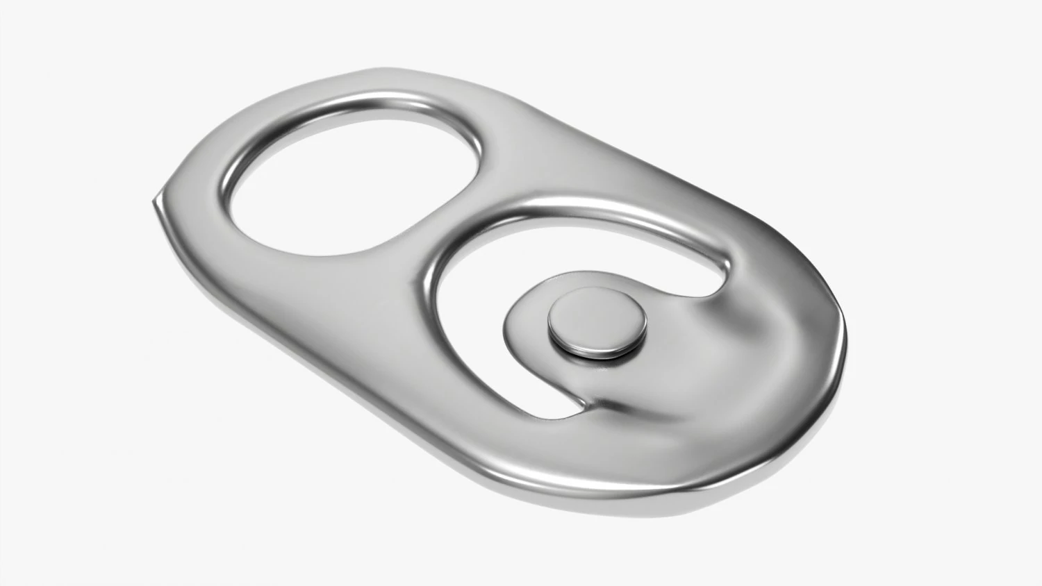 Metal Tin Soda Can Tab 3D Model .c4d .max .obj .3ds .fbx .stl .blend 