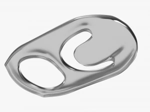 Metal Tin Soda Can Tab 3D Model