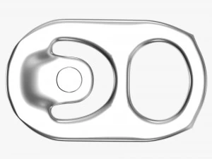 Metal Tin Soda Can Tab 3D Model