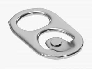 Metal Tin Soda Can Tab 3D Model