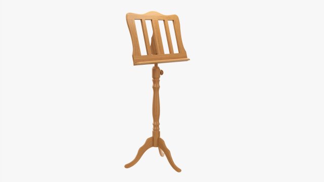 Music Sheet Stand 01 Modelo 3D .c4d .max .obj .3ds .fbx .stl .blend 