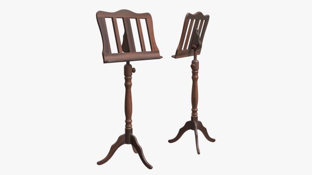 Music Sheet Stand 03 Model 3D .c4d .max .obj .3ds .fbx .stl .blend 