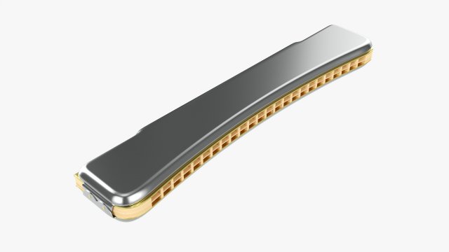 Octave Harmonica 3D Модель .c4d .max .obj .3ds .fbx .stl .blend 