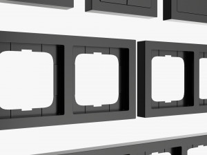 Outlet Frame Set EU US UK Black 3D Модель
