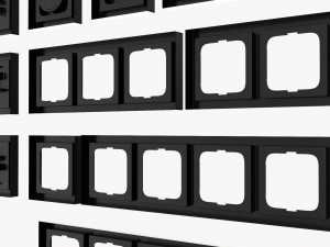 Outlet Frame Set EU US UK Black 3D Модель
