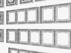 Outlet Frame Set EU US UK Black 3D Модель
