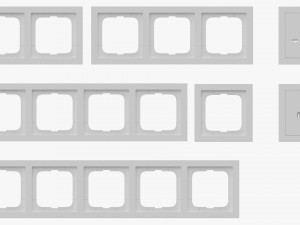 Outlet Frame Set EU US UK White 3D Model