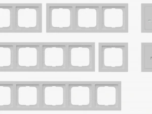 Outlet Frame Set EU US UK White 3D Model