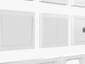 Outlet Frame Set EU US UK White 3D Model