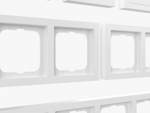 Outlet Frame Set EU US UK White 3D Model
