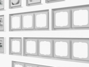 Outlet Frame Set EU US UK White 3D Model