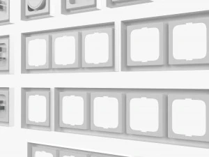 Outlet Frame Set EU US UK White 3D Model