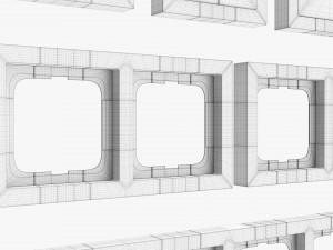 Outlet Frame Set EU US UK White 3D Model